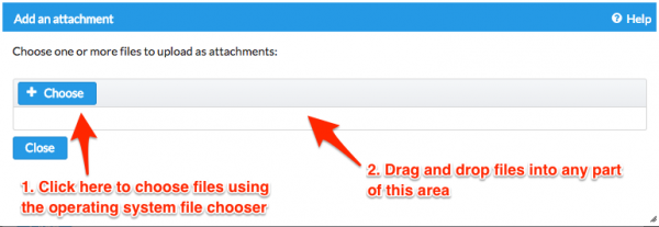 Uploading Of Attachments Using Drag And Drop