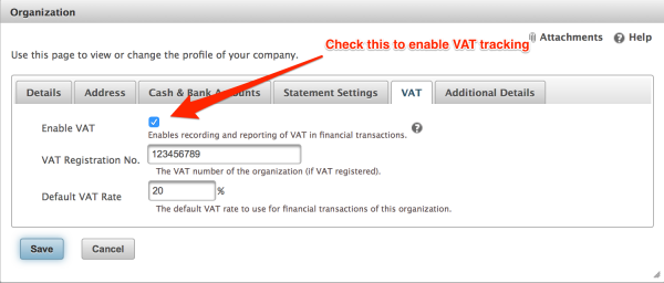Enabling VAT Support
