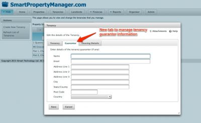 Tenancy Guarantor Information