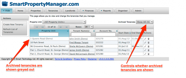 Tenant Archiving